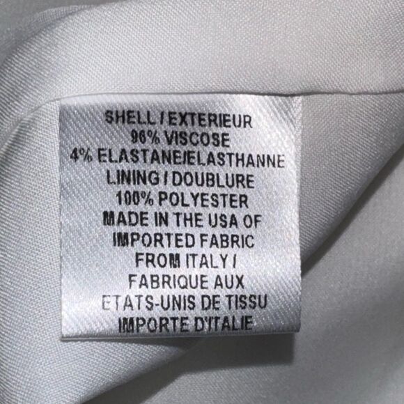 MILLY women’s Tokyo white & blue Abstract Print Mini Drape Dress Open Back sz 2 - Picture 6 of 6